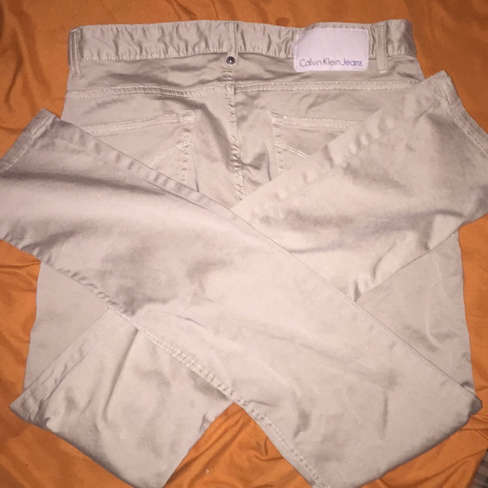 Calvin Klein skinny stretch khakis